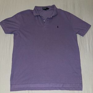 Polo Ralph Lauren Golf Shirt Men's XL Purple Pony Cotton Short Sleeve Pullover